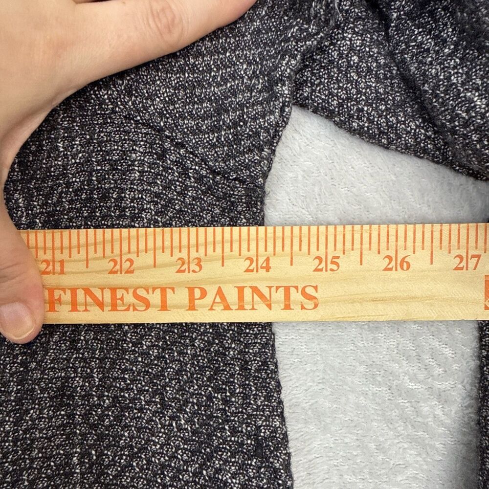 Flax 100% Linen Compelling Cardigan Large Black Honeycomb Knit Career Lagenlook - Picture 5 of 10